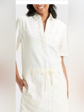 Universal Thread Creamy White Mini Dress with drawstring waist - (Size S) NWT